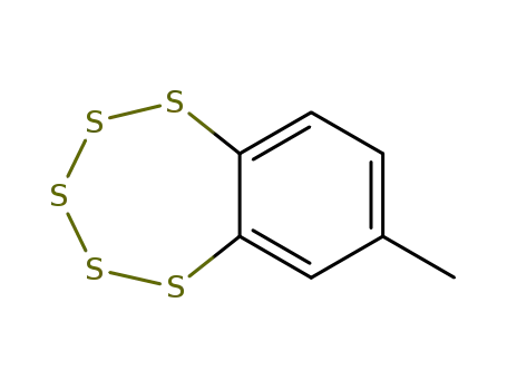 Molecular Structure of 109988-33-2 (7-methyl-1,2,3,4,5-benzopentathiepin)