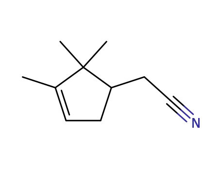 Molecular Structure of 15373-31-6 (2-(2,2,3-Trimethyl-1-cyclopent-3-enyl)acetonitrile)