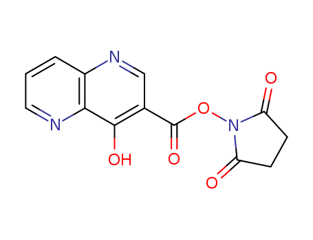 53512-20-2,succinimido (1,5-naphthyridin-3-yl)formate,2,5-Pyrrolidinedione,1-[[(4-hydroxy-1,5-naphthyridin-3-yl)carbonyl]oxy]- (9CI); 1,5-Naphthyridine,2,5-pyrrolidinedione deriv.