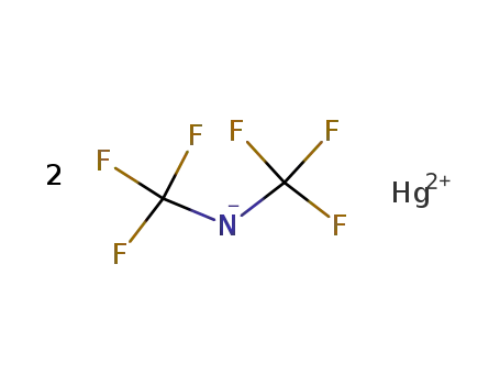 Molecular Structure of 7276-63-3 (Methanamine, 1,1,1-trifluoro-N-(trifluoromethyl)-, mercury(2+) salt)