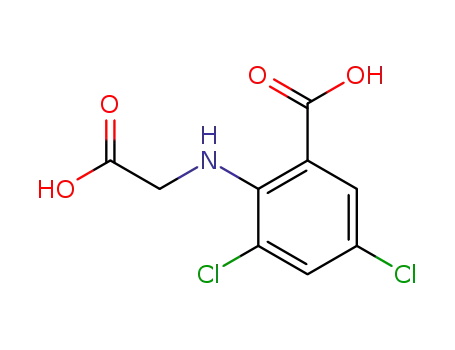 Molecular Structure of 101724-29-2 (3,5_dichloro-N-(carboxymethyl)anthranilic acid)