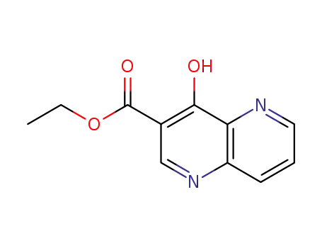 Molecular Structure of 13801-51-9 (4-HYDROXY-[1,5]NAPHTHYRIDINE-3-CARBOXYLIC ACID ETHYL ESTER)