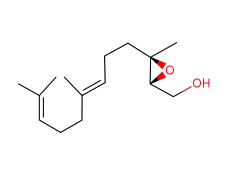 Molecular Structure of 85505-95-9 ((2R,3R)-3-((E)-4,8-dimethylnona-3,7-dien-1-yl)-3-methyloxiran-2-yl-methanol)