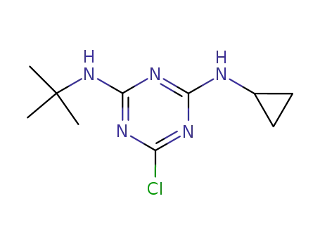 Molecular Structure of 26737-71-3 (2-(tert-Butylamino)-4-chloro-6-cyclopropylamino-1,3,5-triazine)