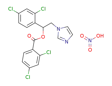 Molecular Structure of 68601-96-7 (1-[2,4-dichloro-β-(2,4-dichlorophenylcarbonyloxy)phenethyl]-imidazole nitrate)