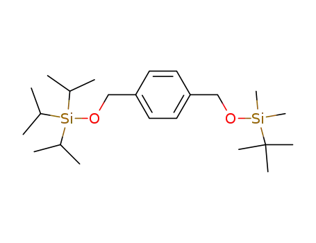 Molecular Structure of 139706-46-0 (4-<(tert-butyldimethylsiloxy)methyl><(triisopropylsiloxy)methyl>benzene)