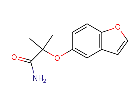Molecular Structure of 909398-09-0 (2-(benzofuran-5-yloxy)-2-methyl-propionamide)