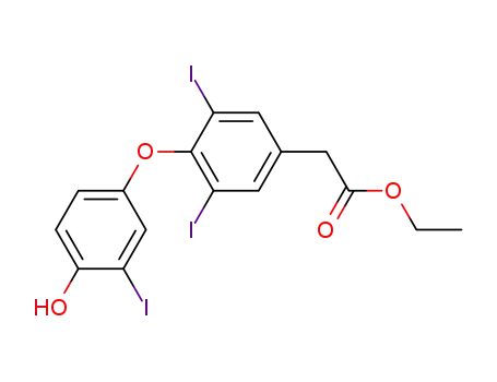 Molecular Structure of 41628-06-2 (3,3',5-triiodothyroacetic acid ethyl ester)