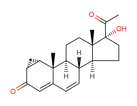 Molecular Structure of 2098-65-9 (17α-hydroxy-1α,2α-methylene-4,6-pregnadiene-3,20-dione)