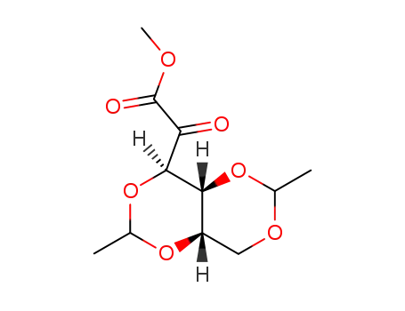 Molecular Structure of 144447-58-5 (methyl 2-keto-3,5:4,6-di-O-ethylidene galactonate)