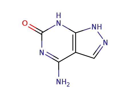 Molecular Structure of 5472-41-3 (4-AMINO-6-HYDROXYPYRAZOLO[3,4-D]PYRIMIDINE)