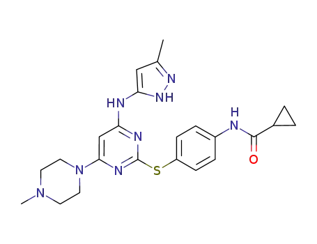 Molecular Structure of 639089-54-6 (Tozasertib)