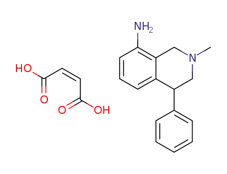 Molecular Structure of 24524-90-1 (1,2,3,4-Tetrahydro-2-methyl-4-phenylisoquinolin-8-amine maleate)