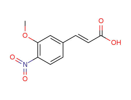 Molecular Structure of 118510-04-6 (3-(3-Methoxy-4-nitrophenyl)-2-propenoic acid)