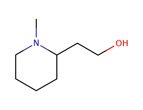 Molecular Structure of 533-15-3 (N-METHYLPIPERIDINE-2-ETHANOL)