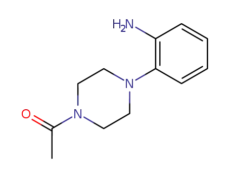 Molecular Structure of 91646-45-6 (1-[4-(2-AMINOPHENYL)PIPERAZIN-1-YL]ETHANONE)