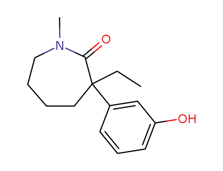 Molecular Structure of 71556-74-6 (3-ETHYL-3-(3-HYDROXYPHENYL)-1-METHYLAZEPAN-2-ONE)