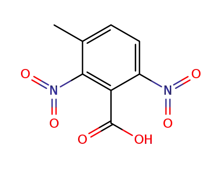 Molecular Structure of 3478-09-9 (3-methyl-2,6-dinitrobenzoic acid)