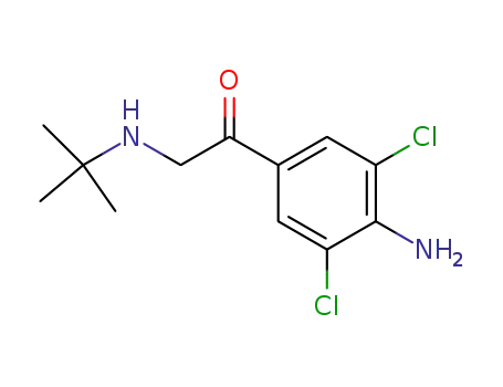 Molecular Structure of 69708-36-7 (4-AMINO-ALPHA-TERT-BUTYLAMINE-3,5-DICHLOROACETOPHENONE)