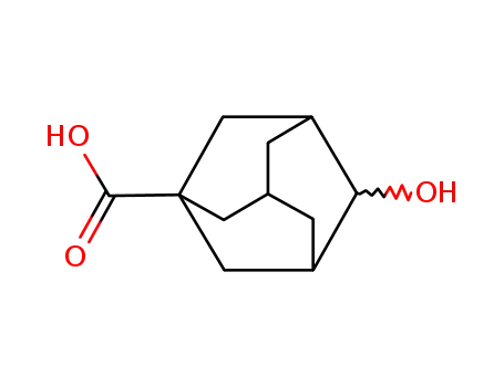 Molecular Structure of 81968-77-6 (4α-Hydroxyadamantane-1-carboxylic acid)