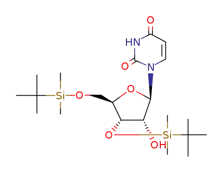 Molecular Structure of 54925-67-6 (3',5'-bis-O-(tert-butyldimethylsilyl)uridine)