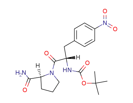 Molecular Structure of 73385-89-4 (N-(tert-butoxycarbonyl)-4-nitro-3-phenyl-L-alanyl-L-prolinamide)