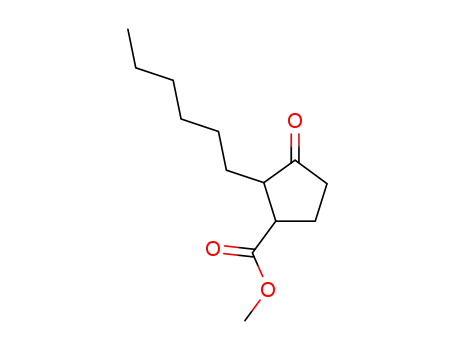 Molecular Structure of 37172-53-5 (2-HEXYL-3-OXO-CYCLOPENTANECARBOXYLIC ACID, METHYL ESTER)
