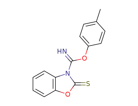 Molecular Structure of 70989-48-9 (2-thioxo-benzooxazole-3-carboximidic acid <i>p</i>-tolyl ester)