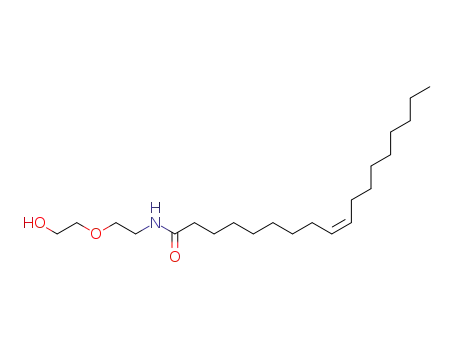 Molecular Structure of 20429-33-8 ((Z)-N-[2-(2-hydroxyethoxy)ethyl]-9-octadecenamide)