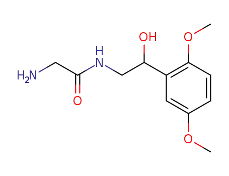 Molecular Structure of 97476-58-9 (2-amino-N-[2-(2,5-dimethoxyphenyl)-2-hydroxy-ethyl]acetamide)