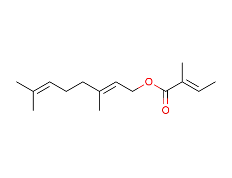 Molecular Structure of 7785-33-3 (Geranyl tiglate)