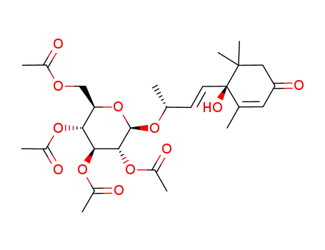 Molecular Structure of 54619-16-8 (tetraacetylroseoside)