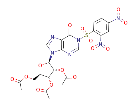 Molecular Structure of 863033-41-4 (2',3',5'-tri-O-acetyl-1-(2,4-dinitrobenzenesulfonyl)inosine)