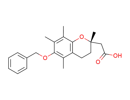 2H-1-Benzopyran-2-acetic acid,
3,4-dihydro-2,5,7,8-tetramethyl-6-(phenylmethoxy)-, (S)-