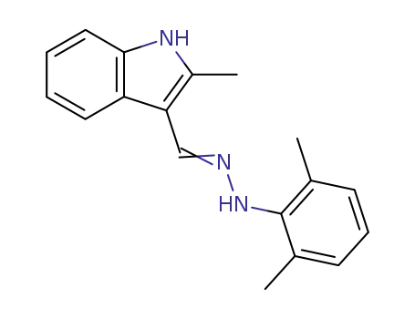 Molecular Structure of 80387-68-4 (2-methylindole-3-carboxaldehyde 2,6-dimethylphenylhydrazone)