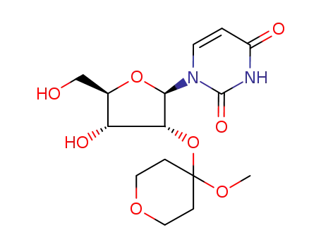 Molecular Structure of 17327-23-0 (Uridine, 2'-O-(tetrahydro-4-methoxy-2H-pyran-4-yl)-)
