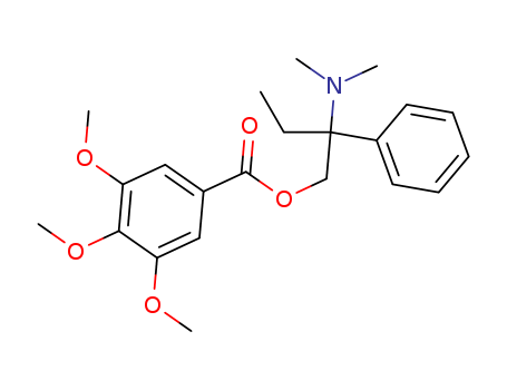 39133-31-8,3,4,5-Trimethoxybenzoic acid 2-(dimethylamino)-2-phenylbutyl ester,3,4,5-Trimethoxybenzoic acid 2-(dimethylamino)-2-phenylbutyl ester;2-Dimethylamino-2-phenylbutyl 3,4,5-trimethoxybenzoat;beta-(Dimethylamino)-beta-ethylphenethyl alcohol 3,4,5-trimethoxybenzoate (ester);