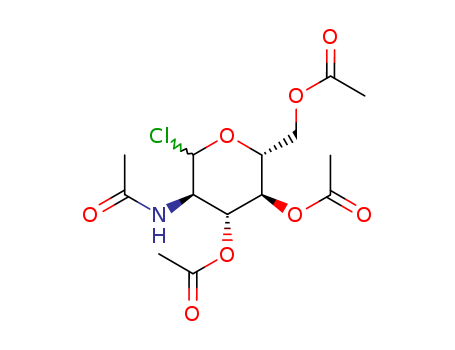 (3S,2R,4R,5R)-5-(ACETYLAMINO)-3,4-DIACETYLOXY-6-CHLORO-2H-3,4,5,6-TETRAHYDROP YRAN-2-YL]METHYL ACET