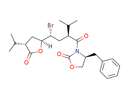 (S)-4-Benzyl-3-((S)2-((R)-2-BroMo-2((2S,4S)-4-isopropyl-5-oxo-tetrahydro-furan-2-yl)-3-Methyl-butyryl)-oxaxolidin-2-one