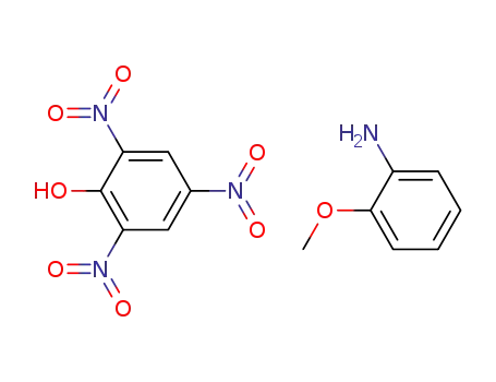 Molecular Structure of 10530-51-5 (Benzenamine, 2-methoxy-, compd. with 2,4,6-trinitrophenol (1:1))