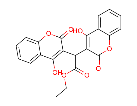 BIS(4-HYDROXY-3-COUMARIN) ACETIC ACID ETHYL ESTER			(548-00-5)