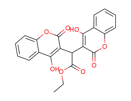 Molecular Structure of 548-00-5 (Ethyl Biscoumacetate)