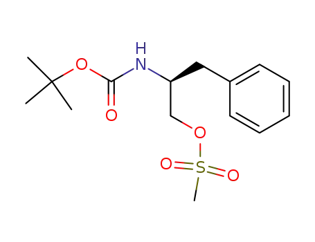 Molecular Structure of 109687-66-3 ((2S)-2-({[(1,1-diMethylethyl)o×y]carbonyl}aMino)-3-phenylpropyl Methanesulfonate)