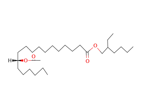 Molecular Structure of 61800-40-6 (2-ethylhexyl 12-(acetoxy)octadecanoate)