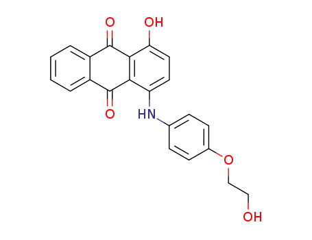 Molecular Structure of 58979-45-6 (1-hydroxy-4-[[4-(2-hydroxyethoxy)phenyl]amino]anthraquinone)