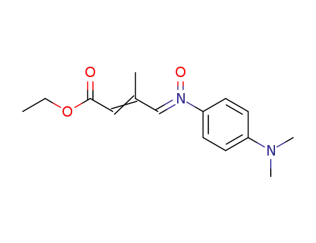 3-Methyl-4-<N-(4-dimethylaminophenyl)-nitrono>-crotonsaeureethylester