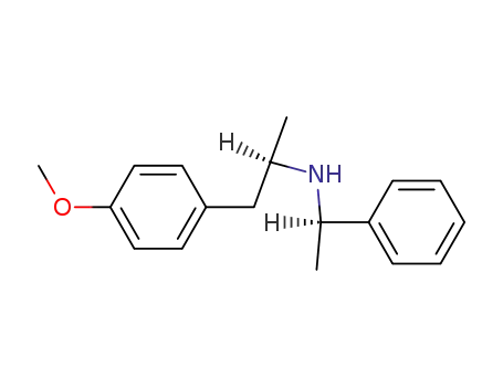Molecular Structure of 140173-30-4 ((R)-1-(4-methoxyphenyl)-N-((R)-1-phenylethyl)propan-2-amine)