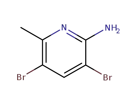Molecular Structure of 91872-10-5 (2-AMINO-3,5-DIBROMO-6-METHYLPYRIDINE)