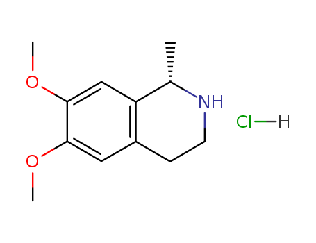 Isoquinoline,1,2,3,4-tetrahydro-6,7-dimethoxy-1-methyl-, hydrochloride (1:1), (1S)-