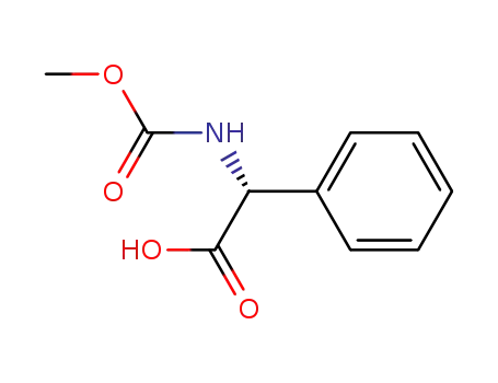 Molecular Structure of 50890-96-5 ((R)-2-(methoxycarbonylamino)-2-phenylacetic acid)